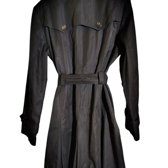 Gallery Full Length Trench Coat, Size Large, Black - Picture 3 of 4